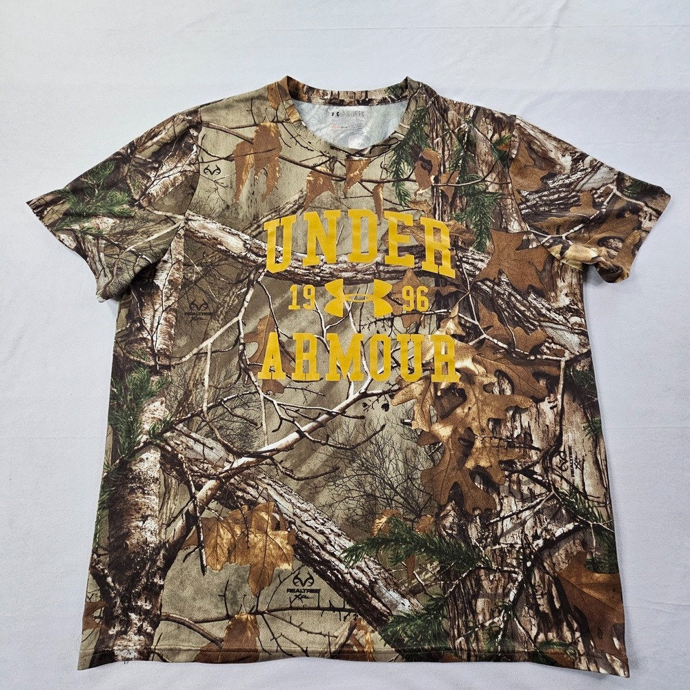Under Armour HeatGear Loose Green Camouflage T-Shirt Men's L